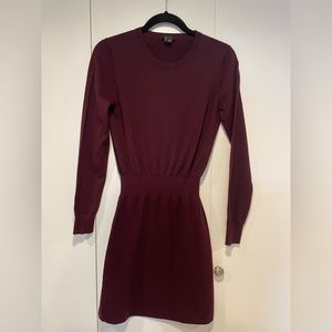 Theory Wool blend Sweater Dress Size Small Burgundy